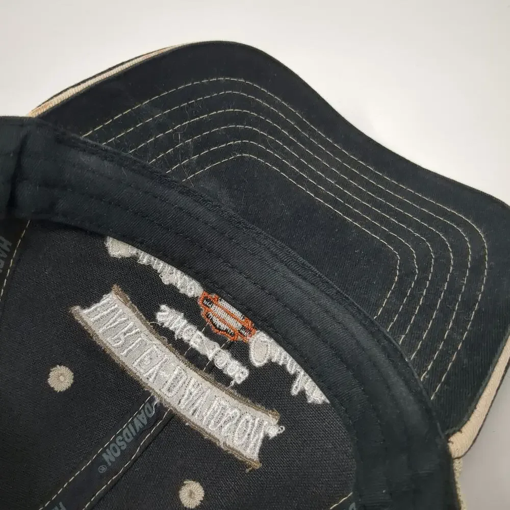 Harley-Davidson Trucker Hat Black One Size Mesh Snapback Bar & Shield Logo